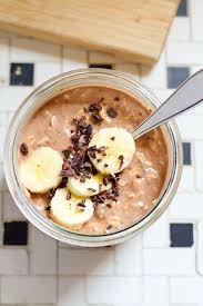 Chocolate Banana Overnight Oats Recipe Recipes Breakfast Food
