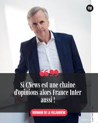 Dans Le Figaro, Bernard de La Villardière relance le débat sur la  neutralité des médias en mettant CNews et France Inter sur le même plan.  #BernardDeLaVillardière #CNews #FranceInter #Médias #Débat #Télévision #Actu