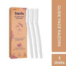 Using either soft wax, which is pulled off with cloth strips, or hard wax that simply hardens and is pulled off on its own, a practitioner can remove hairs. Buy Sanfe Glide Face Razor For Painfree Facial Hair Removal 3 Units Upper Lips Chin Peach Fuzz Stainless Steel Blade Comfortable Firm Grip Online Purplle