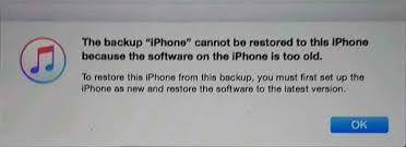 Solved Can T Restore Iphone From Backup Because The Software Is Too Old
