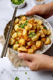 Chinese Style Salt And Pepper Sauteed Potatoes Chinasichuanfood Com Stuffed Peppers Sauteed Potatoes Cooking Recipes