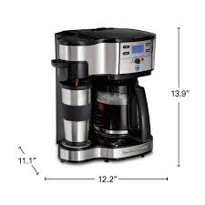 Whether you're brewing coffee for one or making enough coffee for family and friends, hamilton beach has the perfect design, size, and features to fit your coffee brewer needs. Hamilton Beach 2 Way Coffee Maker With 12 Cup Carafe Pod Brewing Black Stainless 49980z