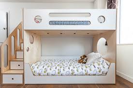 A Simple Bunk Bed With Storage Stairs It S Tried And True Because It Works Custom Cutouts Keep This Classic P Kids Bunk Beds Bunk Beds Bunk Beds With Storage