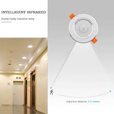 5 7 9w Led Spotlight Ceiling Llights Ac85 265v Human Motion Sensor Led Ceiling Light Restaurant Bathroom Balcony Lamps Gift Ceiling Lights Aliexpress