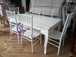Meja makan adalah salah satu furniture penting yang wajib untuk kamu miliki. 082223542605 Harga Set Kursi Akad Nikah Dan Meja Putih Safitri Jati Furniture