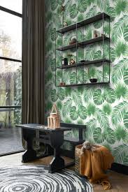 Thème(s) cuisine & bain références dans la collection 69. Papier Peint Feuilles Tropicales Vert Motifs Estahome