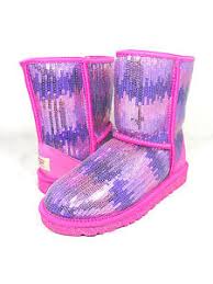 Details About Kids Women Ugg Australia Boot Classic Short Sparkle Wave Princess Pink 1006434