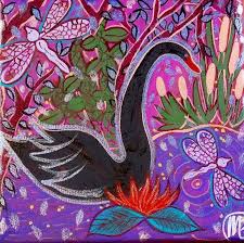 Black Swan By Mirree Aboriginal Art Original Paintings Artwork