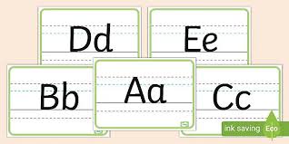 Lower case letters are all . Alphabet Upper And Lowercase Handwriting Letter Formation Display Poster