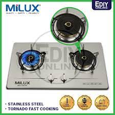 Mempunyai kompor gas 1 tungku tentu menghemat pemakaian gas. Milux Mghs633m Mgh S633m Stainless Steel Premium Built In Hob Gas Cooker Stove Dapur Gas Shopee Malaysia