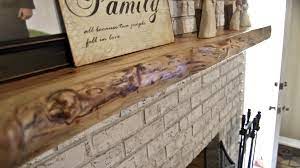 Live edge floating fireplace mantel. Floating Live Edge Slab Mantel Stone And Sons Workshop