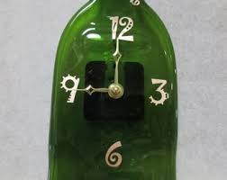 Rich Green Wine Bottle Wall Clock