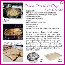 Chocolate Chip Bar Cookie With Pampered Chef S Large Bar Pan Stone Pampered Chef Recipes Pampered Chef Stones Recipe