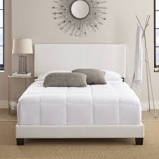 We offer a wide assortment by sizes, types, and materials. Premier Sutton Upholstered Faux Leather Platform Bed Frame Twin White Walmart Com Walmart Com