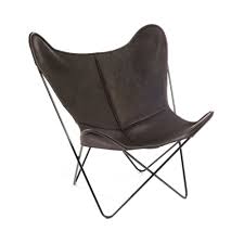 Crafted with a wood and wood composite frame; Hardoy Butterfly Chair Organic Buffalo Black Brown Manufakturplus Organic Buffalo Black Brown Manufakturplus Biobueffel Sb