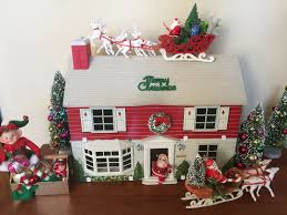 Vintage Christmas Decorated Doll House Christmas Vignettes Dollhouse Christmas Vintage Christmas