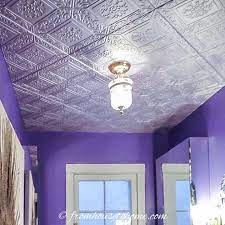 We now have the tin ceiling tiles in copper sheets. How To Install Styrofoam Faux Tin Ceiling Tiles