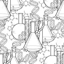 Hair color is determined by the amount of a pigment called melanin in hair. Genetic Research Pattern Graphic Test Tube Dna Sequences And Chemical Formulas Vector Medical Seamless Pattern Coloring Book Page Design For Adults And Kids Royalty Free Cliparts Vectors And Stock Illustration Image 63270492