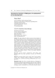 Proton plays a vital role on automobile industry development inception. Pdf Automotive Industry In Malaysia An Assessment Of Its Development