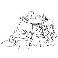 Bird In Bird Bath Drawing Badtime Bird Coloring Pages Animal Coloring Pages Embroidery Designs