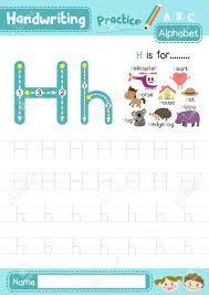 Handwriting sheet omfar mcpgroup co, alphabet handwriting practice sheets rome fontanacountryinn com, letter nn alphabet alphabet handwriting practice free kindergarten english worksheet. Letter H Uppercase And Lowercase Cute Children Colorful Abc Alphabet Trace Practice Worksheet For Kids Learning English Vocabulary And Handwriting Layout In A4 Vector Illustration Royalty Free Cliparts Vectors And Stock Illustration