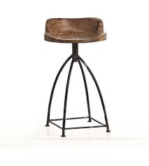 Arteriors 6535 Henson 29 Inch Sandblast Antique Wax And Natural Iron Counter Stool