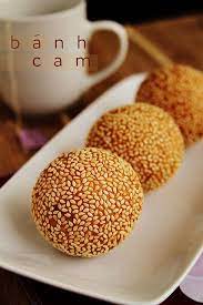 Banh Cam Recipe Vietnamese Sesame Balls Recipe Vietnamese Dessert Asian Desserts Food