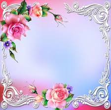 Purple Roses Memo Pad Flower Frame Borders And Frames Flower Border