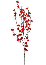 Artificial Sakura Cherry Blossom In Red 50 Tall Red Cherry Blossom Watercolor Flowers Flower Painting
