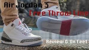 Check spelling or type a new query. Air Jordan 3 Free Throw Line White Cement Review On Feet Youtube