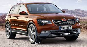 skoda s upcoming 7 seat snowman suv gets a fresh digital interpretation carscoops skoda skoda kodiaq car
