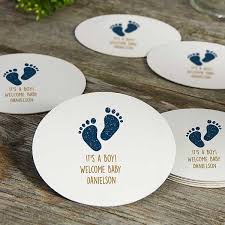 Choose Your Icon Personalized Baby Shower Paper Coasters