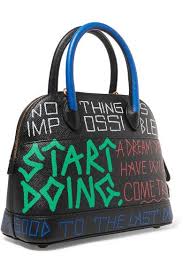 Black Ville Graffiti Small Printed Textured Leather Tote Balenciaga Fabric Tote Bags Balenciaga Bag Leather Tote