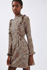 Leopard Print Ruffle Dress In 2020 Pink Leopard Print Dress Leopard Print Prom Dresses Leopard Print Maxi Dress