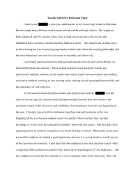 Read some reflection paper examples. 3 Teacher Interview Reflection Paper Motivation Motivational