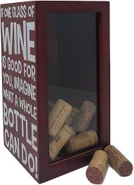 Showcase your wine corks in style! Amazon Com Wine Cork Holder Cherry Red Wine Cork Shadow Box Kitchen Wine Decor Home Kitchen