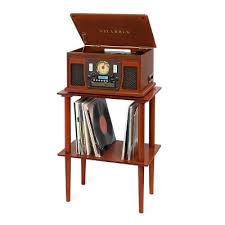 It's the perfect little space to place the player and vinyls! Victrola Navigator Bluetooth Record Player With Matching Record Stand Mahogany Target