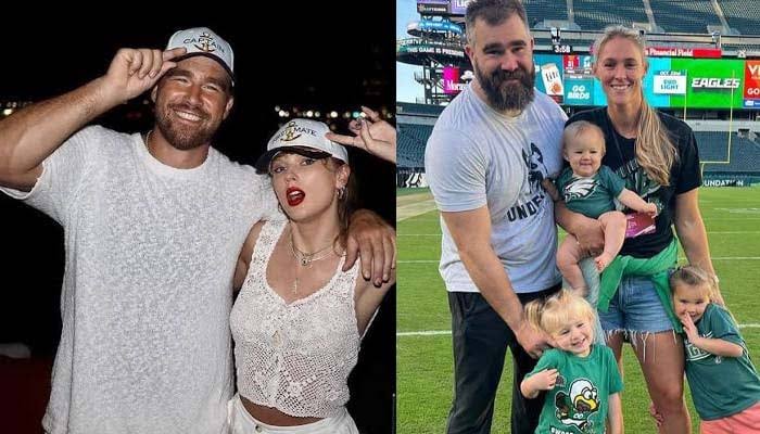The Kelce family together celebrating life milestones, do AI tạo