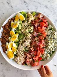 Cobb Salad With Easy Cobb Salad Dressing Recipe Salad Recipes Chicken Salad Recipes Cobb Salad Dressing