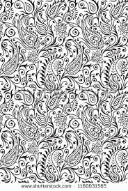 Black And White Paisley Pattern Vector Seamless Paisley Black White Pattern Buy This Vector On Shutterstock Find Other Images Black White Pattern Black And White Prints Paisley