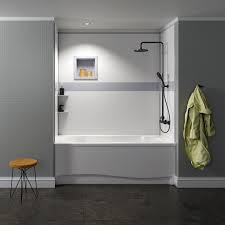 Shop for sophisticated and advanced 48 inch bathtub on alibaba.com for massage, relaxation and leisure activities. Bella Core Wpggdskt White 72 X 48 X 96 Poly Surface Tub And Shower Surround With Accessories Trim And Design Strip Faucet Com