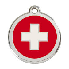 Bestellen sie hier eine schweizerische fahne in hiss, tisch, boots, auto & stockfahnen form. Red Dingo Hundemarke Emaille Schweizer Flagge Dog Tag