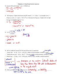 + final exam answer keys. Chemistry Final Exam
