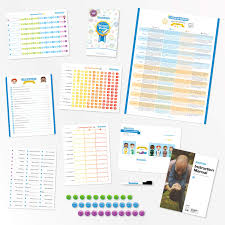 habit and character building charts for 2 children includes magnetic dry erase charts 45 metal coins 2 sticker books each with over 700 stickers