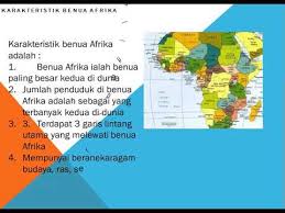 Check spelling or type a new query. Karakteristik Benua Afrika