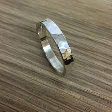 Flat Hammered Ring Wedding Ring Hammered Texture Design Bespoke Jewellery Cornwall Cornwal Wedding Rings Rings For Men Wedding Rings Engagement