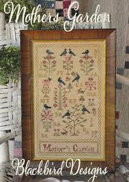 Mothers Garden Blackbird Designs Cross Stitch Sampler Chart