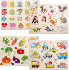 Our wood puzzles for kids 3 years old or 36 months and clock will provide the foundation for educating children about colors, numbers and shapes found. Buy Thinkmax 4 Pcs Wooden Peg Puzzles For Toddlers 2 3 Years Old Kids Knob Puzzles Set Farm Animals Numbers Vegetables And Vehicles Learning Puzzles Online In Indonesia B01n1ejhpz