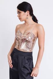 Gold embroidery lace bustier top. Rose Gold Bustier Top Off 70 Www Usushimd Com