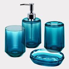 Newathena ribbed glass bath accessories. Colored Glass Bathroom Accessories